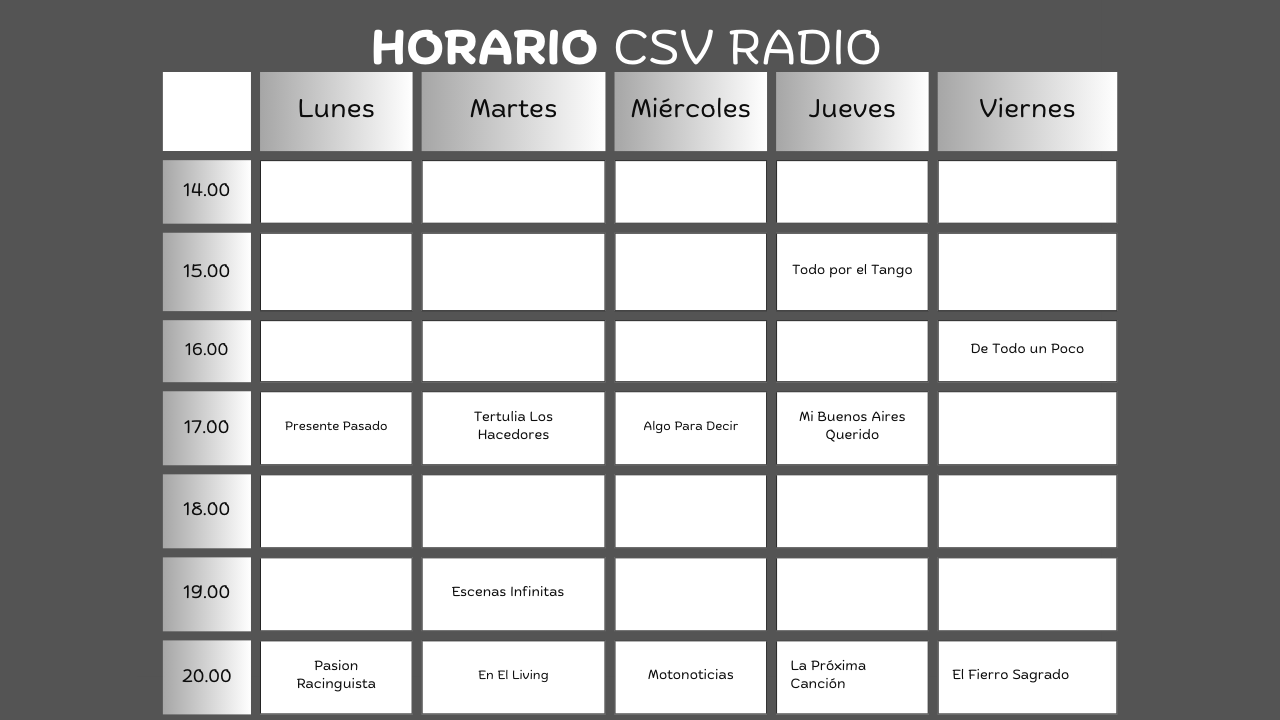 Horario 2025
